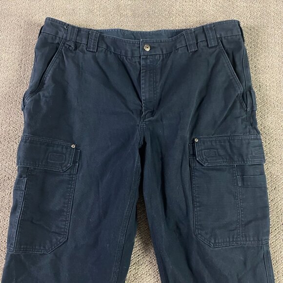 Duluth Trading Co. Cargo Pants Men's 46 x 30 Cotton Blue Utility - Picture 2 of 10